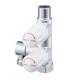 水栓金具 三栄水栓　B3111A-L1-13-R　止水栓・バルブ スマートヘッダー 共用形 赤