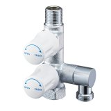 水栓金具 三栄水栓　B3111A-R1-13-B　止水栓・バルブ スマートヘッダー 共用形 青