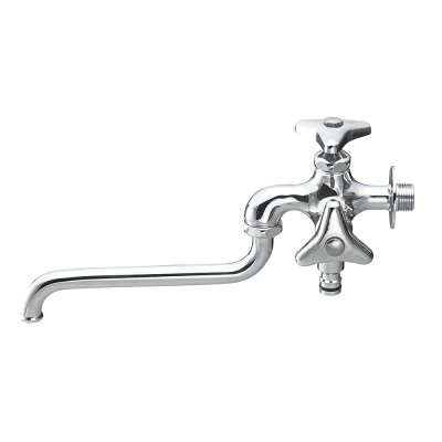 画像1: 水栓金具 三栄水栓　E106K-13　単水栓 散水用二口自在水栓 寒冷地用