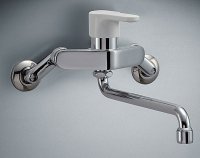 サンウェーブ/LIXIL　SF-WL435SY-JG　壁付シングルレバー水栓 ノルマーレS・エコハンドル 一般地用 受注生産品 [§△]