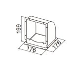 クリナップ　ZZLD15　深型レンジフード(シロッコファン)専用 L形ダクト [♪△]　　