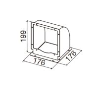 クリナップ　ZZLD15　深型レンジフード(シロッコファン)専用 L形ダクト [♪△]　　