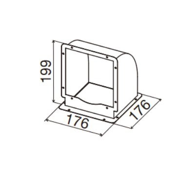 画像1: クリナップ　ZZLD15　深型レンジフード(シロッコファン)専用 L形ダクト [♪△]　　