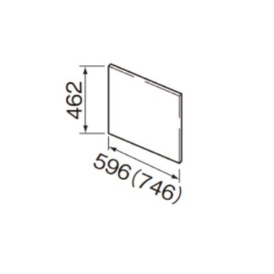 画像1: クリナップ　RM-60HI　化粧幕板 平型レンジフード用幕板 レンジフード色(アイボリー) 対応機種60HA/60HB [♪△]　