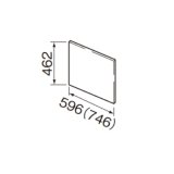 クリナップ　RM-60HK　化粧幕板 平型レンジフード用幕板 レンジフード色(ブラック) 対応機種60HA/60HB [♪△]　