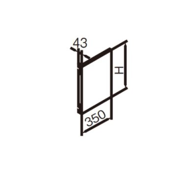 画像1: クリナップ　R3S-H　横幕板(鋼板製) 平型レンジフード用幕板 高さ50cm用(H300) 対応機種60HA/60HB/75HB [♪△]　