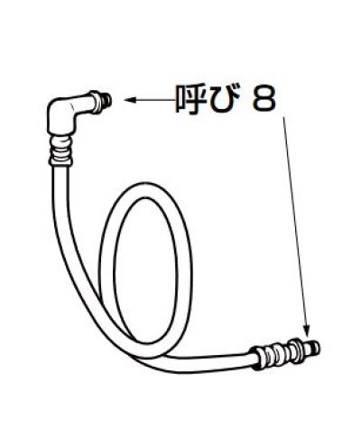 画像1: INAX/LIXIL　CWA-27D　シャワートイレ用付属部品 本体給水ホース 長さ1350mm [□]