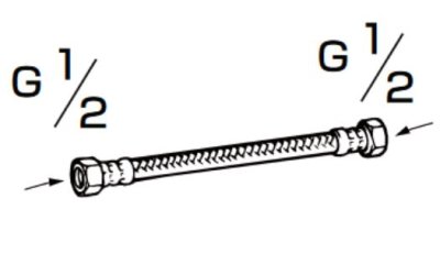 画像1: INAX/LIXIL　CWA-24D　シャワートイレ用付属部品 ロ―タンクフレキホース 350mm [□]