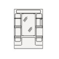 クリナップ　M-751CHVN　ミラーキャビネット(1面鏡・くもり止めヒーター無し) BTSシリーズ 間口75cm 奥行15.5cm 高さ101cm [♪△]