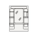 クリナップ　M-751CHVN　ミラーキャビネット(1面鏡・くもり止めヒーター無し) BTSシリーズ 間口75cm 奥行15.5cm 高さ101cm [♪△]