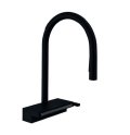ハンスグローエ　73837674　アクノセレクト M81 シングルレバーキッチン混合水栓 引出式 170 3ジェット マットブラック [♪■]