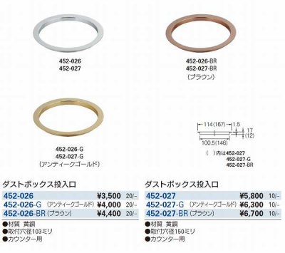画像2: 水栓金具 カクダイ　452-026　ダストボックス投入口