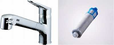 画像1: INAX/LIXIL　JF-AB466SYXA(JW)　水栓金具 浄水器内蔵型シングルレバー混合水栓 オールインワンSタイプ [□]
