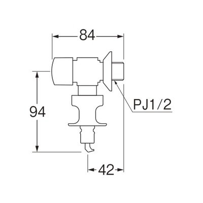 画像2: 水栓金具 三栄水栓　Y1433TV-W-13　洗濯機用送り座水栓