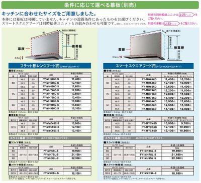 画像2: パナソニック　FY-6HTC5-S　換気扇 レンジフード スマートスクエアフード(大風量形) 60cm幅 シロッコファン タクトスイッチ シルバー (FY-6HTC4-Sの後継)[♪◇]