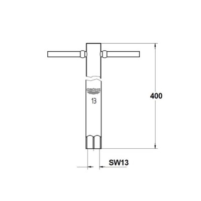 画像2: グローエ　19017000　パーツ ソケットレンチ SW13 ボルト・ナット締付水栓用 [■]