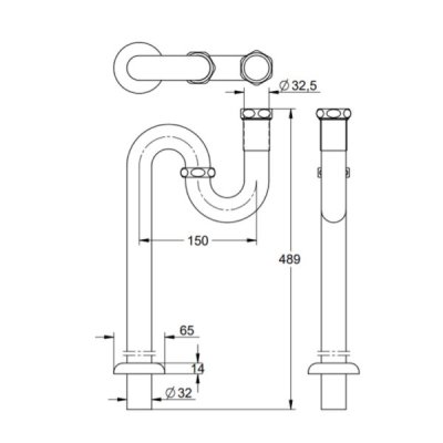 画像2: グローエ　28922000　パーツ Sトラップ 1 1/4” トラップ寸法489mm クローム [■]