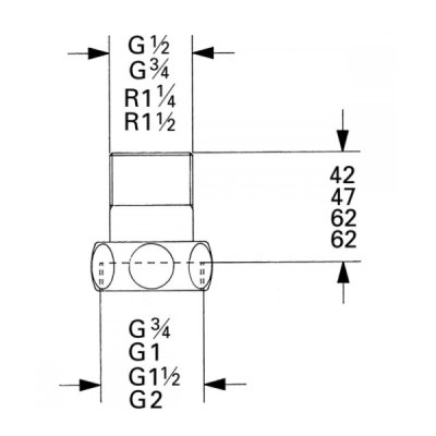 画像2: グローエ　JP691300　パーツ ストレートアウトレット サイズ1” クローム [■]