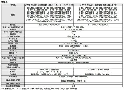 画像5: ゆプラス INAX/LIXIL　EHMN-CA3SC1-320HC　適温出湯タイプ 3L 本体 [◇]