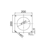 リンナイ 【PST-KC-15-20×20 24-1003】 PS前扉化粧板 φ100 Tタイプ ガス給湯器部材 [≦]