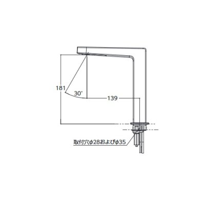 画像2: TOTO　TLE25SM1A　水栓金具 アクアオート(台付自動水栓) Mサイズ コンテンポラリタイプ(角) AC100Vタイプ ワンプッシュなし 単水栓 [⇔]