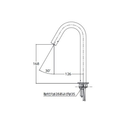 画像2: TOTO　TLE26SM1A　水栓金具 アクアオート(台付自動水栓) Mサイズ コンテンポラリタイプ AC100Vタイプ ワンプッシュなし 単水栓 [⇔]