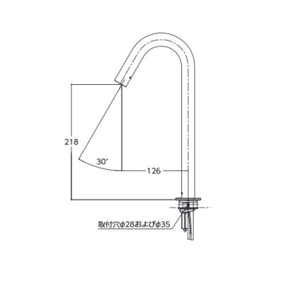 画像2: TOTO　TLE26SL1A　水栓金具 アクアオート(台付自動水栓) Lサイズ コンテンポラリタイプ AC100Vタイプ ワンプッシュなし 単水栓 [⇔]