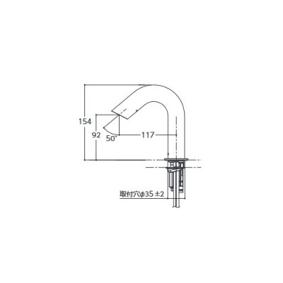 画像2: TOTO　TLE28SD1A　水栓金具 アクアオート(台付自動水栓) ポップアップ式取り替え用 Aタイプ AC100Vタイプ 単水栓 [⇔]