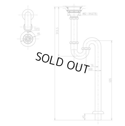 画像2: 【在庫あり】TOTO　TK18S　床排水金具 38mm Sトラップ 水栓部材 特定施設用器具 流し用排水器具 [☆]
