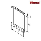 リンナイ【UOP-3030-A 25-7837】扉内設置用取付BOX 509×518×42 560 ガス給湯器 部材 [■]