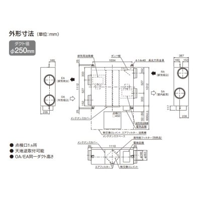 画像4: ダイキン　VAM100KYCS　換気扇 全熱交換器ユニット ベンティエール 天井埋込ダクト形 標準 単相100V CO2センサー付き [♪■]