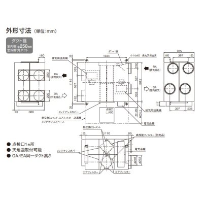 画像4: ダイキン　VAM2000K　換気扇 全熱交換器ユニット ベンティエール 天井埋込ダクト形 標準 単相200V [♪■]