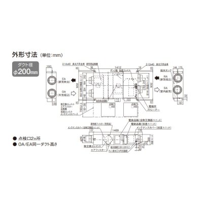 画像4: ダイキン　VAM65KMYCS　換気扇 全熱交換器ユニット ベンティエール 天井埋込ダクト形 加湿付単相100V CO2センサー付き [♪■]