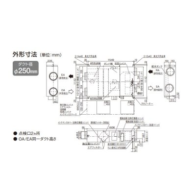 画像4: ダイキン　VAM80KMYCS　換気扇 全熱交換器ユニット ベンティエール 天井埋込ダクト形 加湿付単相100V CO2センサー付き [♪■]