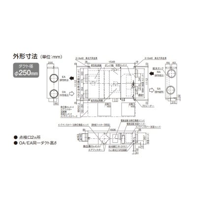 画像4: ダイキン　VAM100KMYCS　換気扇 全熱交換器ユニット ベンティエール 天井埋込ダクト形 加湿付単相100V CO2センサー付き [♪■]