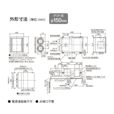 画像4: ダイキン 【VAC250GFS + インテリアパネル(BVC250GA-F) 】 全熱交換器ユニット ベンティエール 天井埋込カセット形 単相100V [♪■]