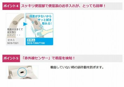 画像5: 東芝 温水洗浄便座　SCS-T260　パステルアイボリー クリーンウォッシュ 貯湯式 リモコン式