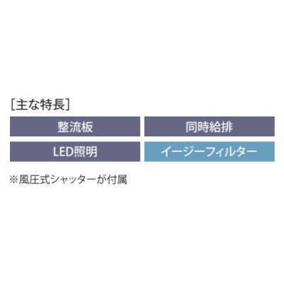 画像2: 富士工業　ASR-3A-7527VR SBK　換気扇 台所 レンジフード 間口 750mm 排気方向右側 スモーキーブラック (給気前幕板付属) [♪§]