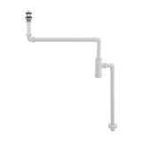 水栓金具　カクダイ　435-029-32W 横穴つき縦型ボトルトラップ(化粧キャップつき) ポップアップなしタイプ ホワイト