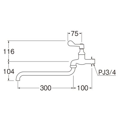 画像2: 水栓金具 三栄水栓　A1310-L3-20　厨房用自在水栓