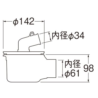 画像2: 洗面所 三栄水栓　H5555W-50　洗濯機排水トラップ H5410(K)S、H5412用 VP・VUパイプ兼用