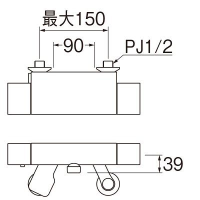 画像2: 水栓金具 三栄水栓　SK18502T5　サーモシャワー混合栓 壁付