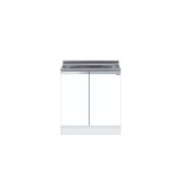 onedo/ワンド/旧マイセット KTD5-85-75S-[SW] ホワイト KTD5型 ハイトップ 組合せ型流し台 壁出し 全槽流し台 間口75cm 奥行55cm [♪]
