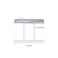 onedo/ワンド/旧マイセット KTD5-85-110DS-(左)-[SW] ホワイト KTD5型 ハイトップ 組合せ型流し台 トップ出し 一槽流し台 間口110cm 奥行55cm 左 [♪]