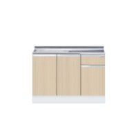 onedo/ワンド/旧マイセット KTD5-85-110S-(左)-[LG] 木目 KTD5型 ハイトップ 組合せ型流し台 壁出し 一槽流し台 間口110cm 奥行55cm 左 [♪]