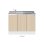 画像1: ワンド/旧マイセット KTD5-85-105DS1-(左)-[LG] 木目 KTD5型 ハイトップ ビルトイン流し台 トップ出し ベースキャビネット 間口105cm 奥行55cm 左 [♪] (1)