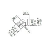 リンナイ【FFL-10-45A 20-6618】φ100KP45°トールエルボ ガス給湯器 部材