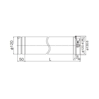 画像1: リンナイ 【FFP-12-400 23-2624】 φ120KP直管 L=400 業務用ガス給湯器 部材