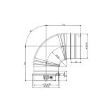 リンナイ 【FFL-1290NJ 23-2675】 φ120KP90°エルボ 業務用ガス給湯器 部材