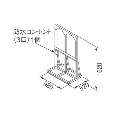 画像1: リンナイ 【UOP-5001STD-2S 23-2293】 連結スタンド2S 業務用ガス給湯器 部材 [♪]